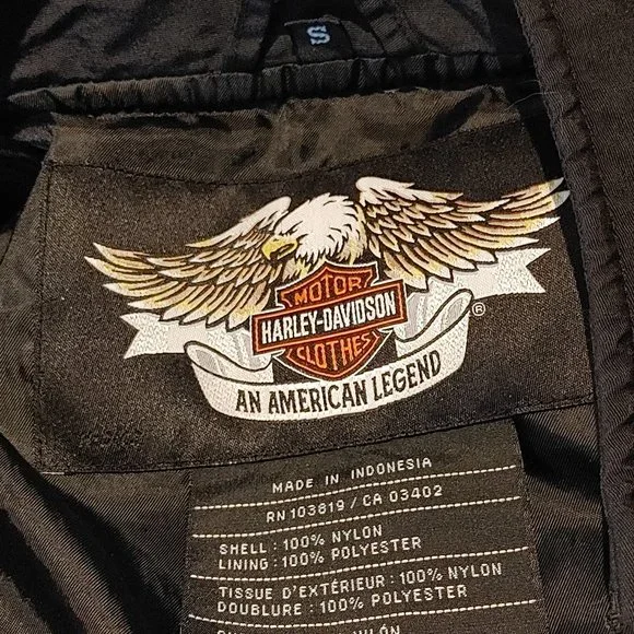 Harley-Davidson Vortex Nylon Lightweight Nylon Rain Jacket - Picture 8 of 8